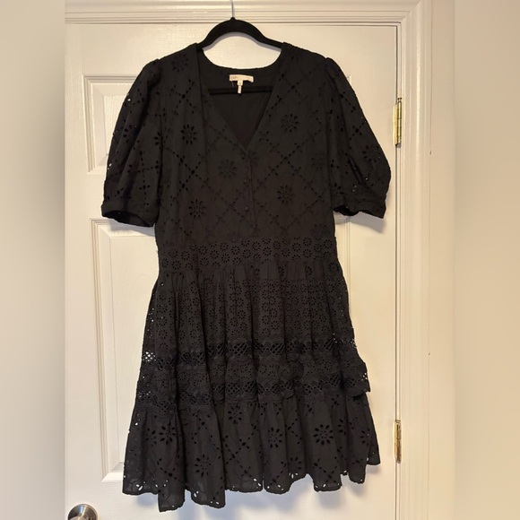 Maje Rayanette A Line Eyelet Dress EU 42 US XL - Picture 11 of 15
